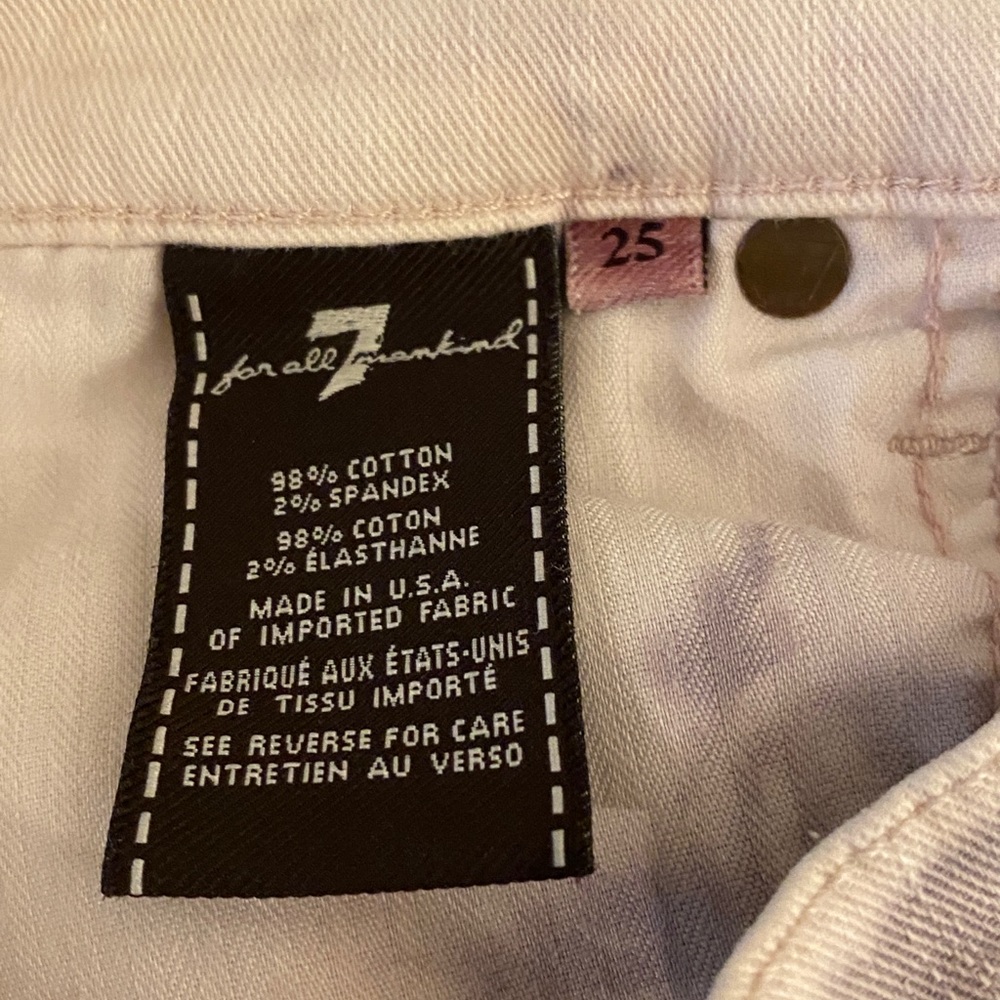 7 For All Mankind Purple Tie Dye Jeans - Size 25 - Picture 6 of 6